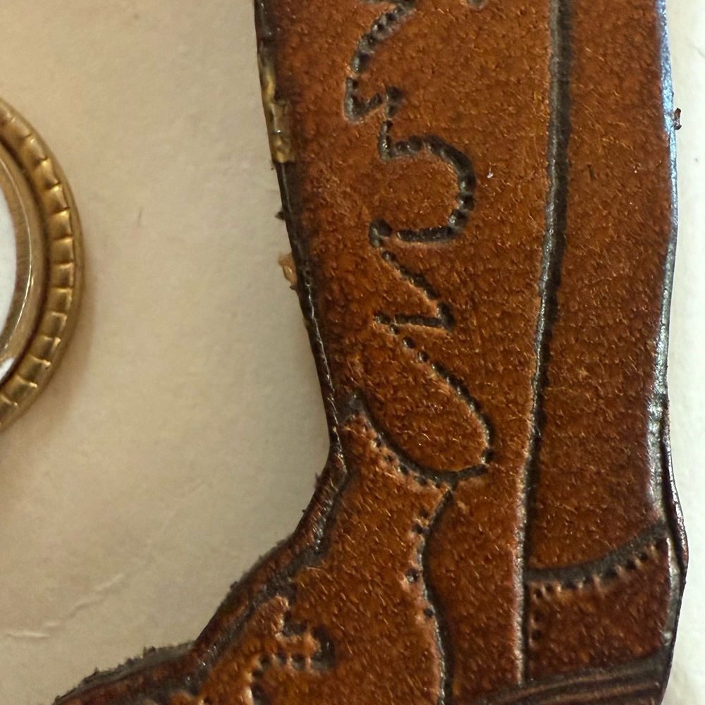 Brown Leather Boot pin
